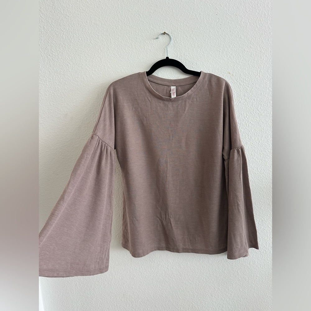 Vintage 2000s Target Xhilaration Bell Sleeve Waffle Knit Top